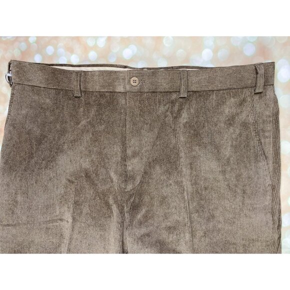 Linea Naturale Men’s Dress Pants 38x37 Flat Front Brown Raw Hem New Without Tags - Picture 8 of 10